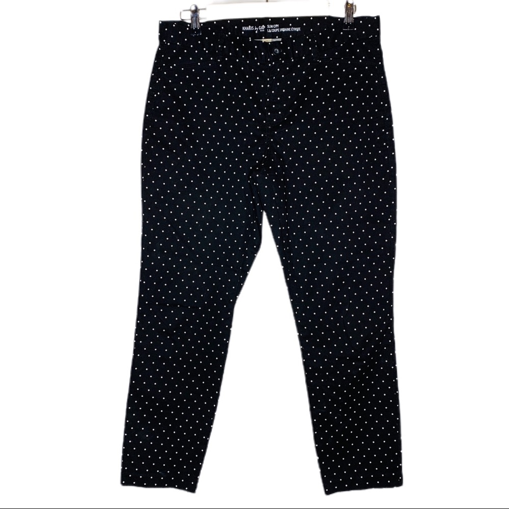 CKhakis by Gap Slim City white Pindot Ankle‎ Pants